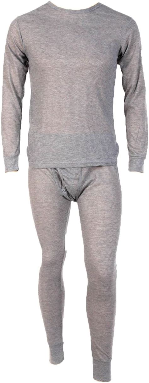 Mens Two Piece Ribbed Long Johns Thermal Underwear Set At Amazon Mens