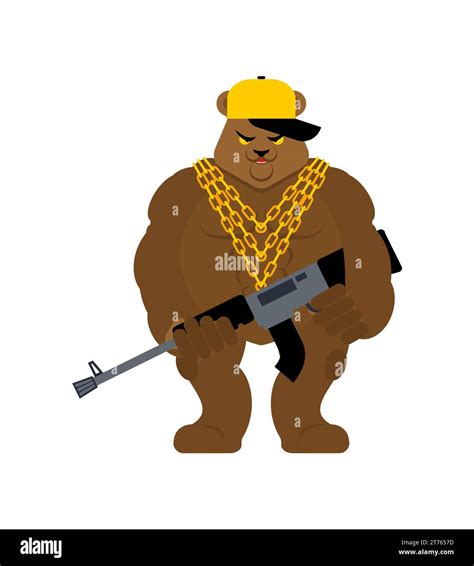Bear Gangster Cool Beast Swag Gangsta Grizzly Guy Rapper Stock