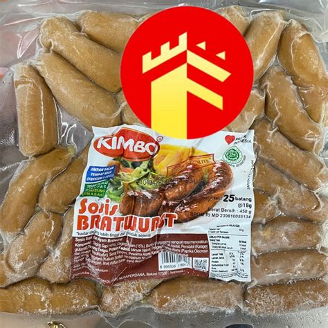 Jual SOSIS BAKAR KIMBO 450 GR ISI 25 KIMBO BRATWURST ORIGINAL BEEF