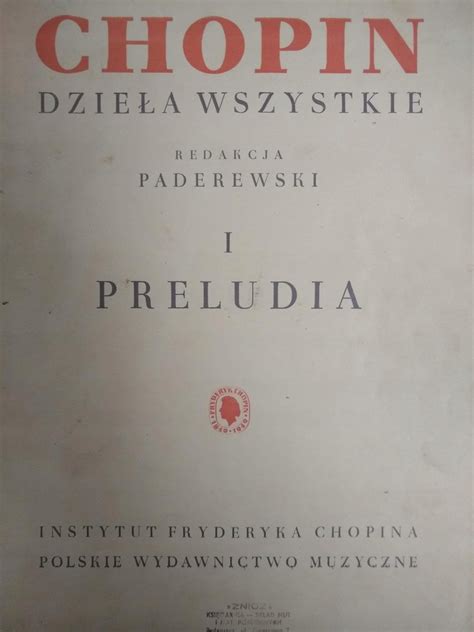 Nuty Chopin Dzieła wszystkie I Preludia 11161781500 oficjalne