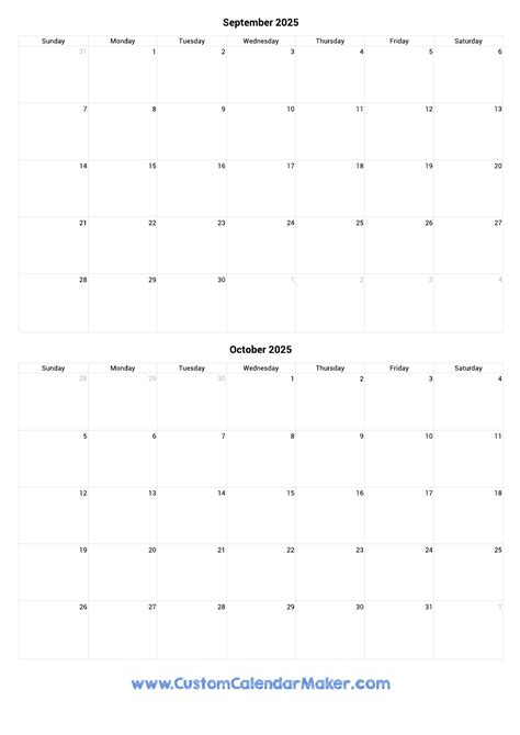 Printable Calendar October 2025 To September 2025 Free Austin Cosetta