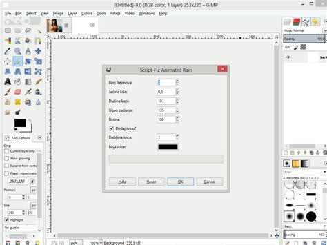 Animacija Kiše Program Za Obradu Slika Gimp Tutorial Uputstva