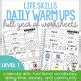 Life Skills Daily Warm Up Worksheets Level 1 TPT