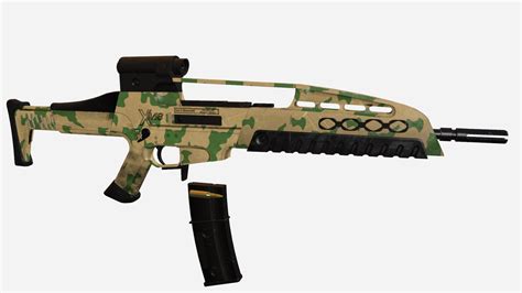 xm8 assault rifle 3d max