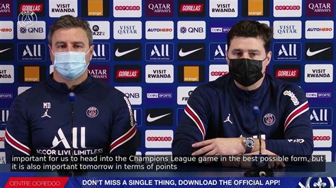 Replay Conf De Presse De Mauricio Pochettino Avant Lille Losc Paris