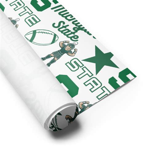 Michigan State Wrapping Paper Sheets Etsy