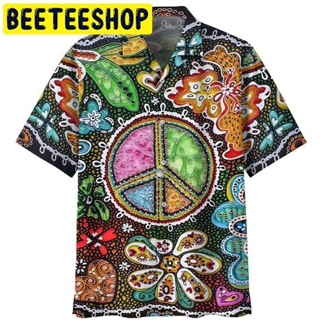 Hippie Peace Hawaiian Shirt Beeteeshop