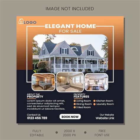 Premium Psd Real Estate House For Sale Social Media Post Template Psd