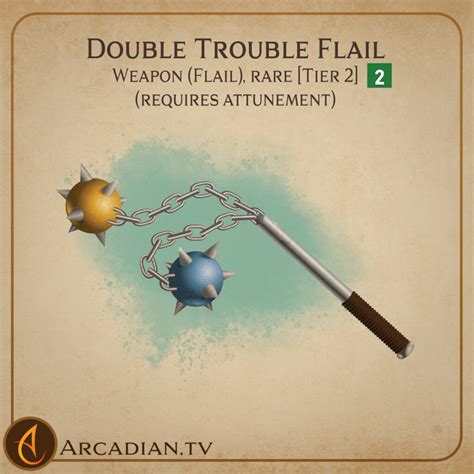 Double Trouble Flail New Dnd Magic Item Arcadian Media