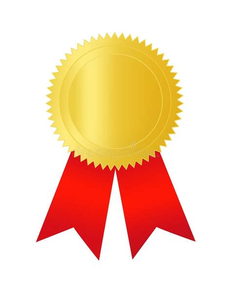 Gold Seal With Red Ribbon Stock Vector Image Of Awards 9971959