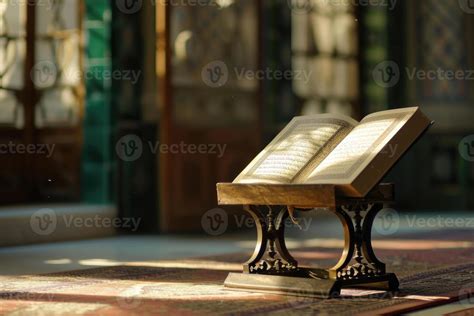 AI Generated Quran Holy Book Of Islam In Mosque Generative Ai