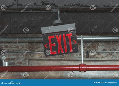 Exit Sign Showing Directions with Arrows in New York Stock Image ...