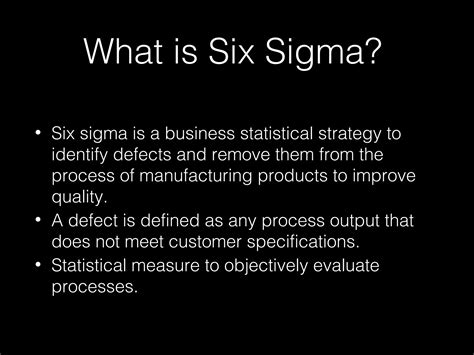 Six Sigma Ppt