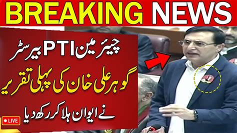 Live Barrister Gohar S First Speech Shook The National Assembly Live