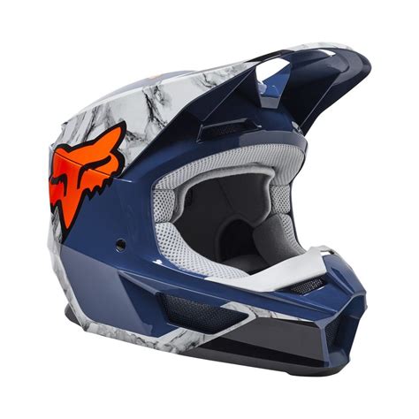 Casque Fox V1 Karrera Bleu Moto And Co