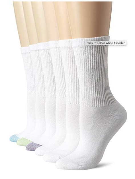 Hanes Womens Comfort Blend Crew Sock 6 Pack Women Crew Socks Fashion