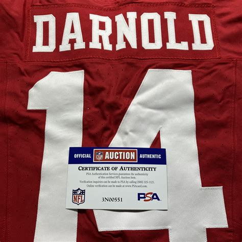 Crucial Catch - 49ers Sam Darnold Game Worn Jersey (10/01/23) Size 42 ...