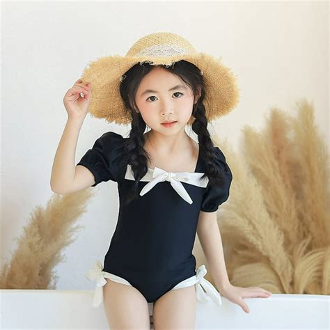 Girls Swimsuit Girls Swimsuit Ruffle Bathing Suit Girls Solid Swimwear