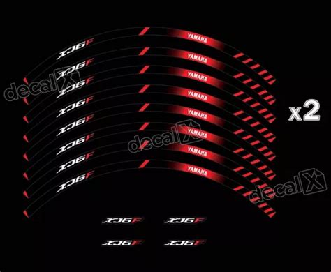 Adesivos Friso Refletivo Roda Compat Vel Yamaha Xj F Fri Cor Adesivo