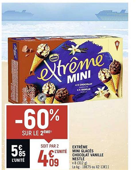 Promo Extr Me Mini Glac S Chocolat Vanille Nestl Chez Vival