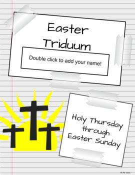 Easter Triduum NO PREP Passage & Activities by 45 90 | TPT