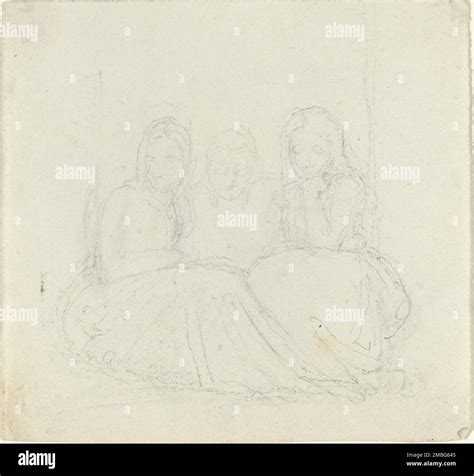 Three Seated Female Figures Stock Photo Alamy