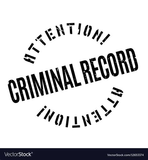 Criminal Record Rubber Stamp Royalty Free Vector Image