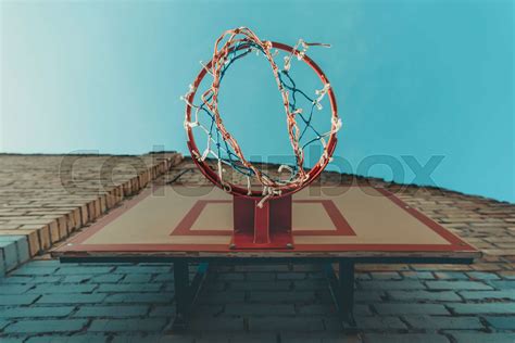 Basketball Hoop On Wall With Graffiti Stock Image Colourbox