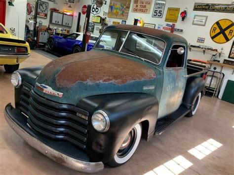 1949 Chevy 3100 Short Bed Badass Sbc V8 Hotrod Patina Rat Rod Shop