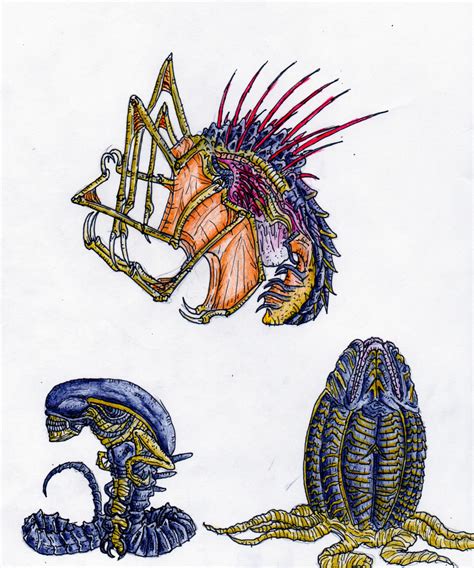 Reaver Xenomorph Facehugger Chestburster And Egg By Sylizar On Deviantart