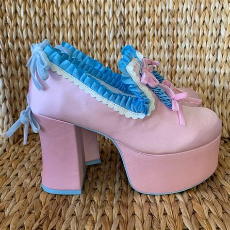 Dolls Kill Shoes Nib Dolls Kill Bisou Baby Satin Platforms Poshmark