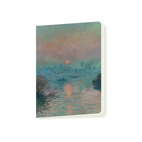 Cahier Claude Monet Soleil couchant sur la Seine à Lavacourt effet d