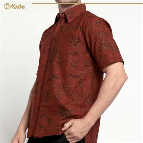 Batik Kedu Official Kemeja Sotong Gowok Katun Lengan Pendek