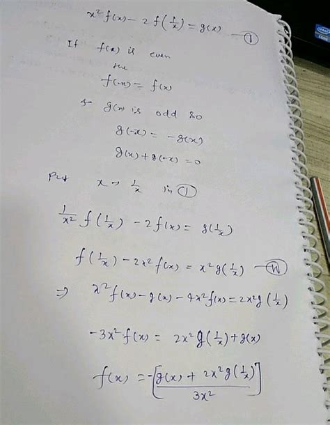 If A Function Fx Satisfies The Relation Fx Y Fx Y 2fxfy ∀ Xy∈ R And F0 0 Then