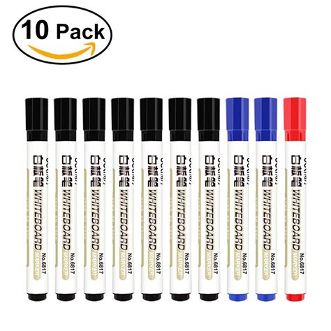 10 PCS Lot Erasable Whiteboard Marker Pen Office Dry Erase Markers Blue