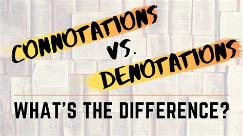 Connotations And Denotations Explained YouTube