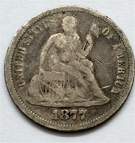 1877 CC Seated Liberty Dime - for sale, buy now online - Item #191163