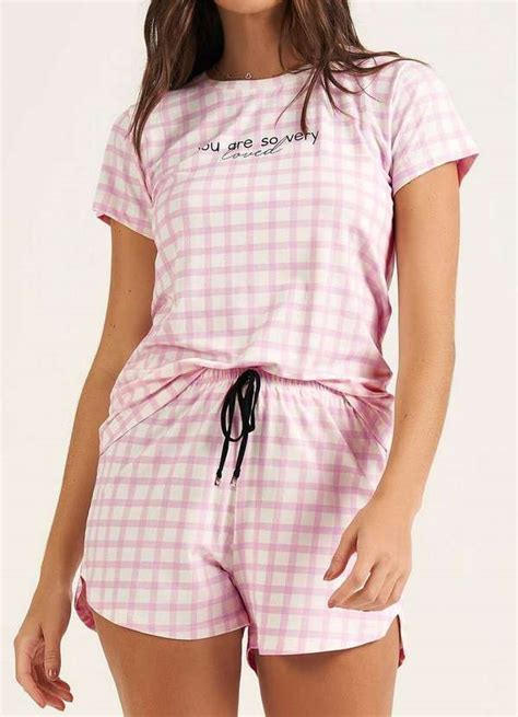 Pijama Feminino Curto Cor Amor 13293 Xadrez Meias Sao Jorge