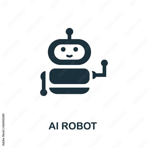 Ai Robot Icon Creative Simple Design From Artificial Intelligence