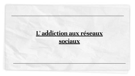 Addiction Réseau