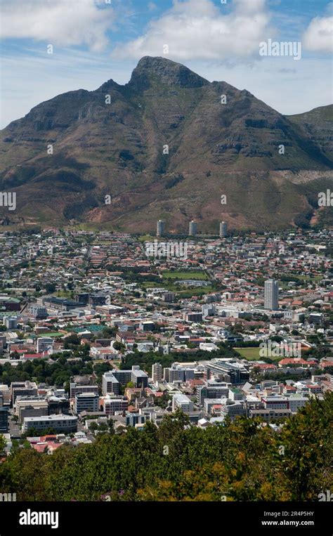 Devils Peak Table Mountain Cape Town South Africa From Signal Hill