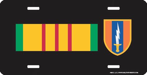 Vietnam Ribbon With 1st Signal Brigade License Plate