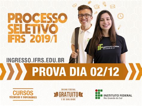 Processo Seletivo 2019 1 Do IFRS Ocorre Neste Domingo Campus Farroupilha