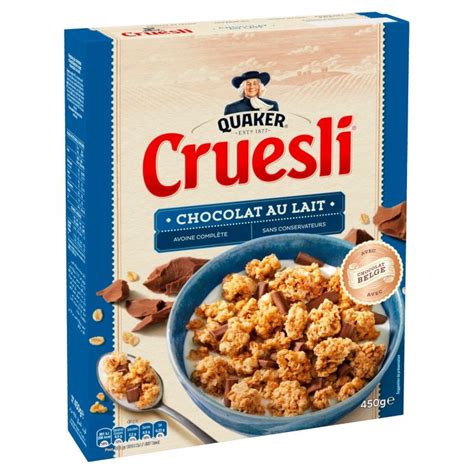 Quaker C R Ales Cruesli Chocolat Au Lait La Boite De G