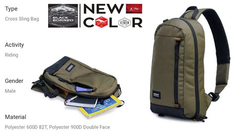 Eiger Chrysler Cross Sling Bag L Olive Sku Tas