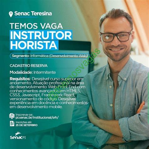 Instrutor de Informática Teresina PI 01 vaga s Themos Vagas