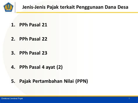 Direktorat Jenderal Pajak Kementerian Keuangan Direktorat Jenderal