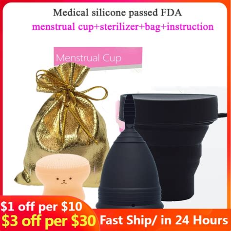 Pcs Women Cup Medical Silicone Menstrual Cup Feminine Hygiene Copa