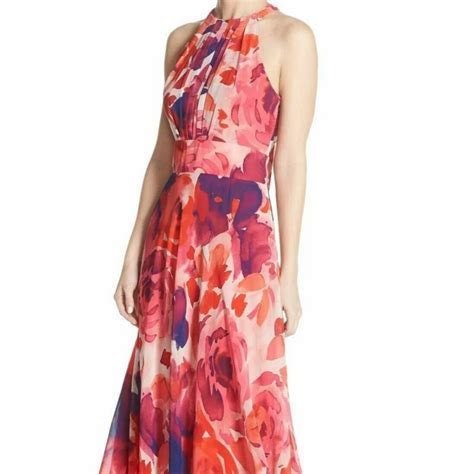 Eliza J Pink Floral Maxi Dress Gem