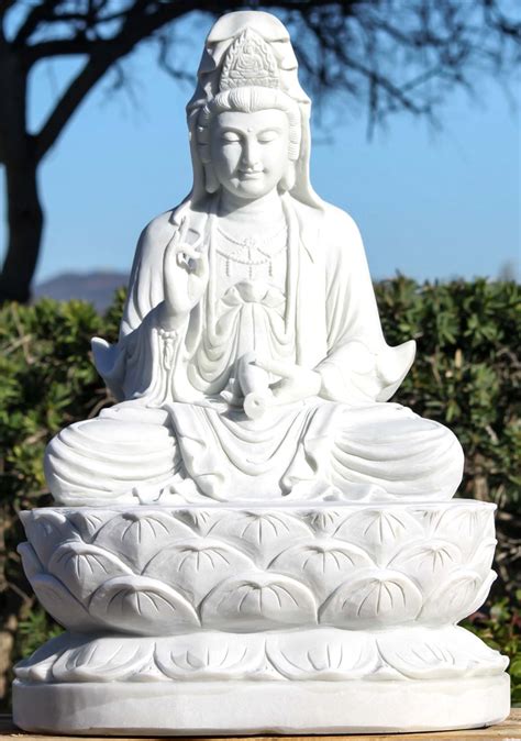 Marble Large Quan Yin Statue for Outdoor - YouFine Art Sculpture